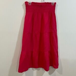 GAP Vibrant Pink A-Line maxi Skirt. 100% Cotton. Sz XS